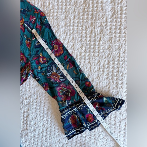 Soft Surroundings Allene Maxi Dress Floral Boho Pockets Women’s Med Petite - Picture 15 of 16